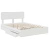 vidaXL Storage Bed with Headboard White 150 x 200 cm Engineered Wood