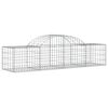 vidaXL Arched Gabion Basket 200x50x40/60 cm Galvanised Iron