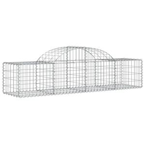 vidaXL Arched Gabion Basket 200x50x40/60 cm Galvanised Iron