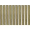 vidaXL 20 pcs Impregnated Fence Slats Wood 80 cm