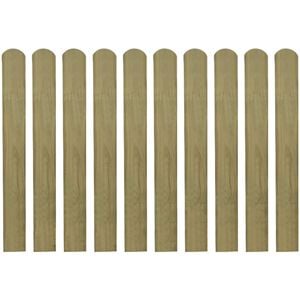 vidaXL 20 pcs Impregnated Fence Slats Wood 80 cm