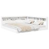 vidaXL Bookcase Bed with Shelf White 180 x 200 cm Engineered Wood