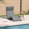 vidaXL Folding Sun lounger Grey 175x54x8.5 cm Oxford Fabric
