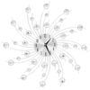 vidaXL Wall Clock | Silver | Aluminium, Acrylic | Large | Decorative Inlays
