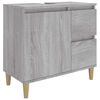 vidaXL Bathroom Cabinet Grey Sonoma 65x33x60 cm Engineered Wood