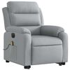 vidaXL Electric Stand up Massage Recliner Chair Light Grey Fabric