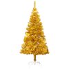 vidaXL Artificial Pre-lit Christmas Tree with Ball Set Gold 120 cm PET