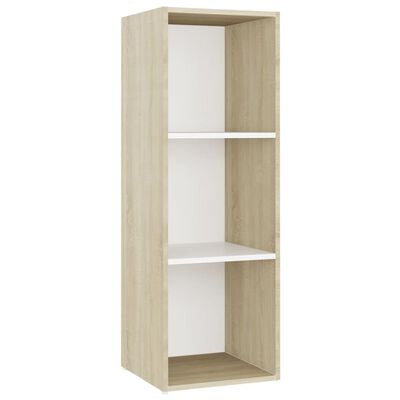vidaXL TV Cabinets 4 pcs White and Sonoma Oak 107x35x37 cm Engineered Wood