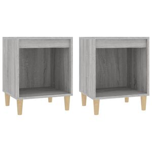 vidaXL Bedside Cabinets 2 pcs Grey Sonoma 40x35x50 cm