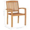 vidaXL Garden Chairs 2 pcs with Cream Cushions Solid Teak Wood
