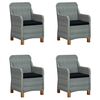 vidaXL 5 Piece Garden Dining Set Light Grey