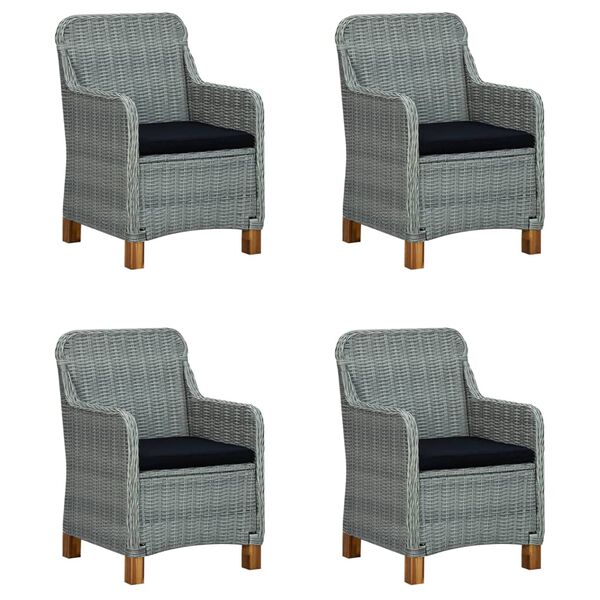 vidaXL 5 Piece Garden Dining Set Light Grey