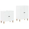 vidaXL 2 Piece Bathroom Cabinet Set ALKMAAR White Engineered Wood