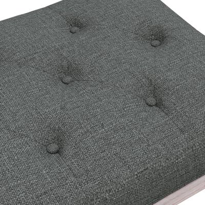 vidaXL Bench Dark Grey 110x40x49 cm Fabric