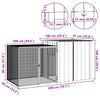 vidaXL Chicken Cage Anthracite 200x91x100 cm Galvanised Steel