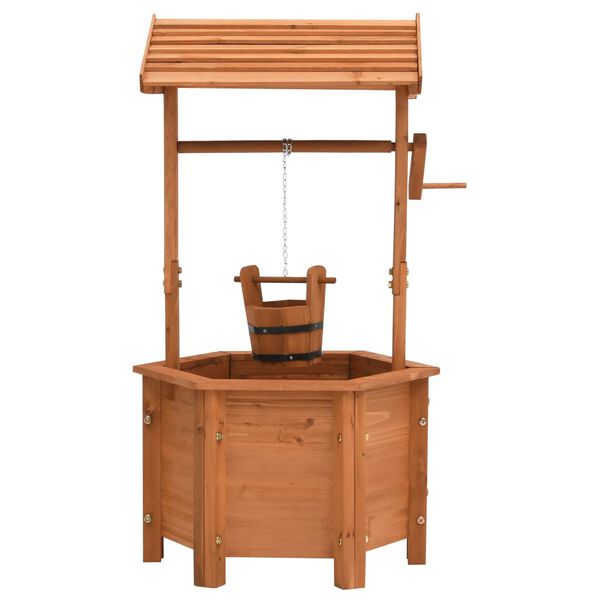 vidaXL Garden Wishing Well Planter 40x40x84 cm Firwood