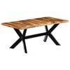 vidaXL Dining Table 180x90x75 cm Solid Acacia Wood