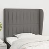 vidaXL Headboard with Ears Dark Grey 83 cm Fabric