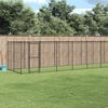 vidaXL Outdoor Dog Kennel Steel 16.94 m²