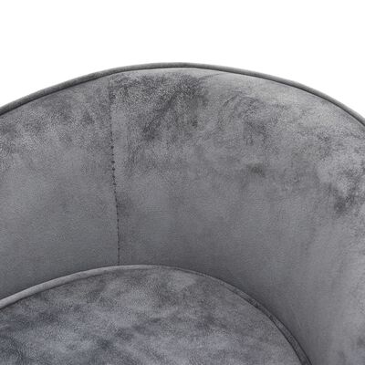 vidaXL Dog Sofa Grey 69x49x40 cm Plush