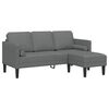 vidaXL Sofa Set with Cushion 2 pcs Dark Grey Polyester