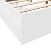 vidaXL Bed Frame with Drawers without Mattress White 150x200 cm King Size