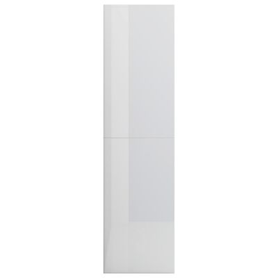 vidaXL Book Cabinet/Room Divider High Gloss White 155x24x160 cm Engineered Wood