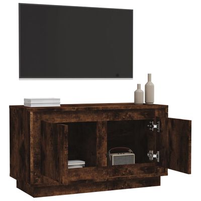 vidaXL TV Cabinet Smoked Oak 80x35x45 cm Engineered Wood
