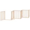 vidaXL Dog Gate with Door Foldable 12 Panels 600 cm Poplar Wood