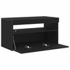 vidaXL TV Cabinet 2 pcs Black Oak 75 x 35 x 40 cm Engineered Wood