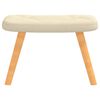 vidaXL Relaxing Chair with a Stool Cream Fabric