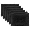 vidaXL Cushion with Pillow HEERLEN 2 pcs Black PV Fleece