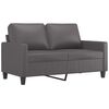 vidaXL 2 Piece Sofa Set with Cushions Grey Faux Leather