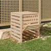 vidaXL Composter 63.5x63.5x77.5 cm Solid Wood Pine