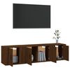 vidaXL 3 Piece TV Cabinet Set Brown Oak Engineered Wood