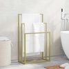 vidaXL Freestanding Towel Rack Gold 48x24x79 cm Iron