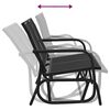 vidaXL Garden Glider Bench Black 120.5x76x86.5 cm Textilene&Steel