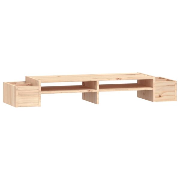 vidaXL Monitor Stand 100x27.5x15 cm Solid Wood Pine