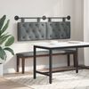 vidaXL Hanging Headboard Wall-mounted Dark Grey 150 x 55 x 7 cm Fabric