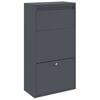vidaXL Parcel Drop Box with Storage Anthracite 44 x 22 x 82 cm Steel
