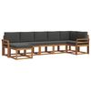 vidaXL Outdoor Sofa Set 7 pcs Natural and Anthracite
