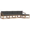 vidaXL Outdoor Sofa Set with Cushion 5 pcs Natural and Anthracite