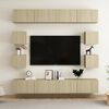 vidaXL 8 Piece TV Cabinet Set Sonoma Oak Engineered Wood