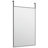 vidaXL Door Mirror Black 50x80 cm Glass and Aluminium