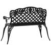 vidaXL Garden Bench 108 cm Cast Aluminium Black