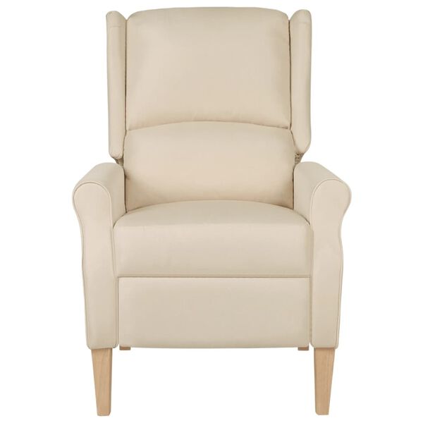 vidaXL Reclining Chair Cream Fabric
