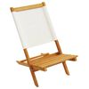 vidaXL Garden Chairs 2 pcs Cream White Solid Wood Acacia and Fabric