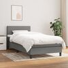 vidaXL Box Spring Bed with Mattress Dark Grey 100x200 cm Fabric