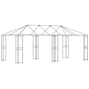 vidaXL Gazebo Frame 6 x 3 m Black Steel