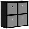 vidaXL Sideboard with Drawer Black Oak 49.5 x 22 x 47 cm